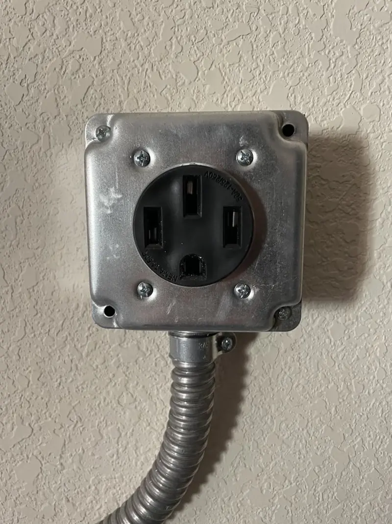NEMA 14-50 outlet installed for Smart Home Electrical in Oakdale